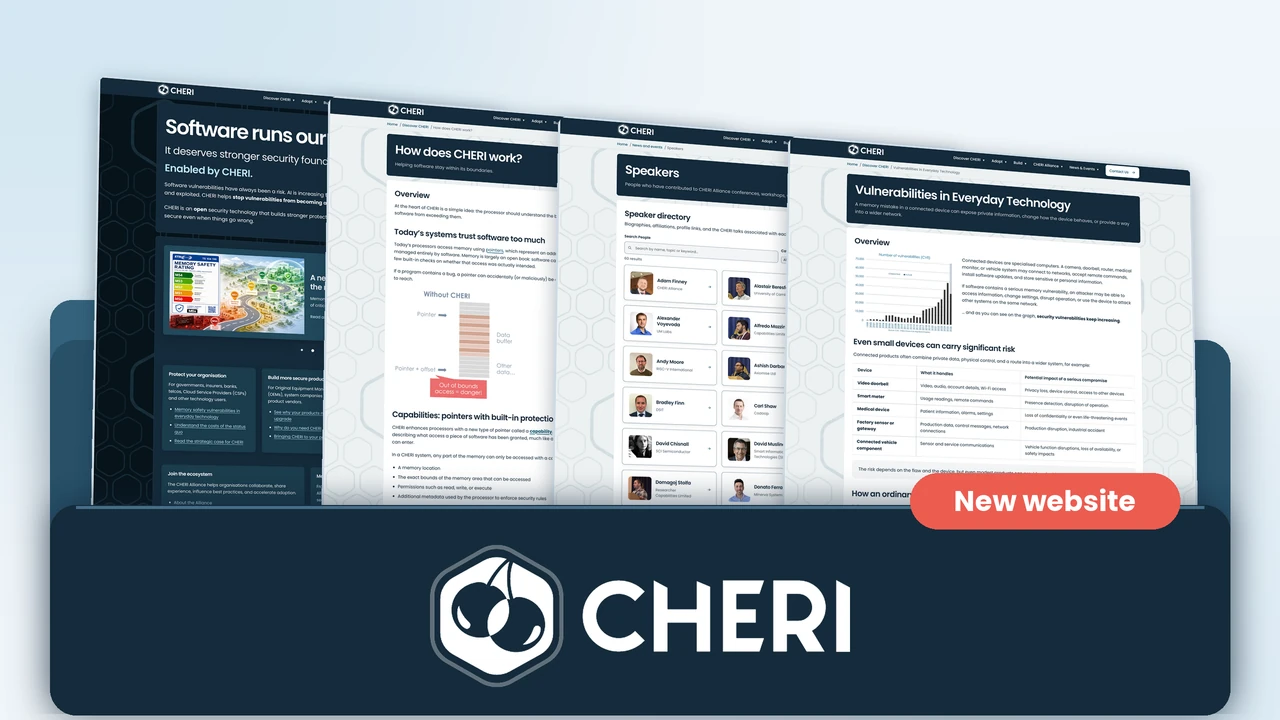 A new website for a growing CHERI ecosystem